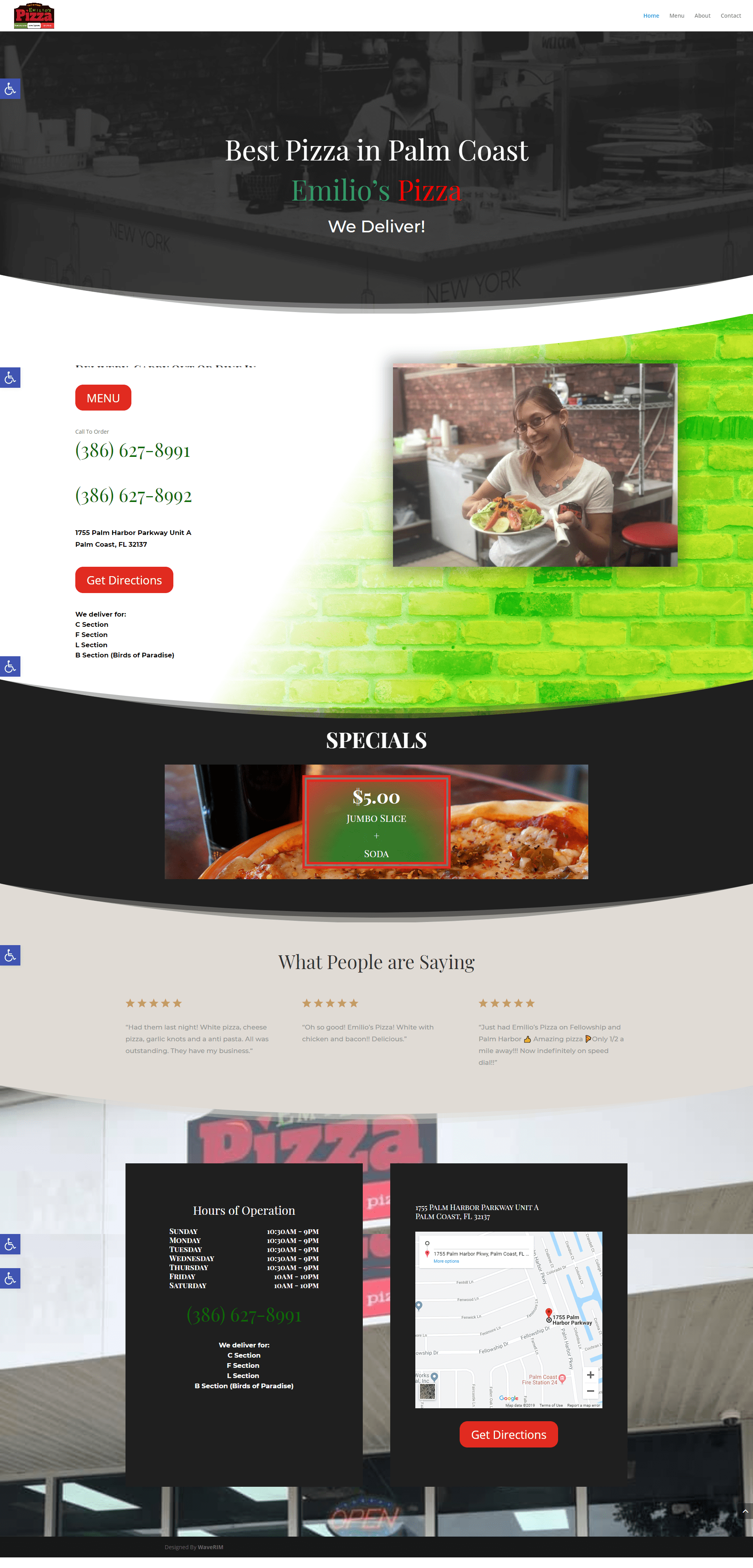 Emilios Pizza Website